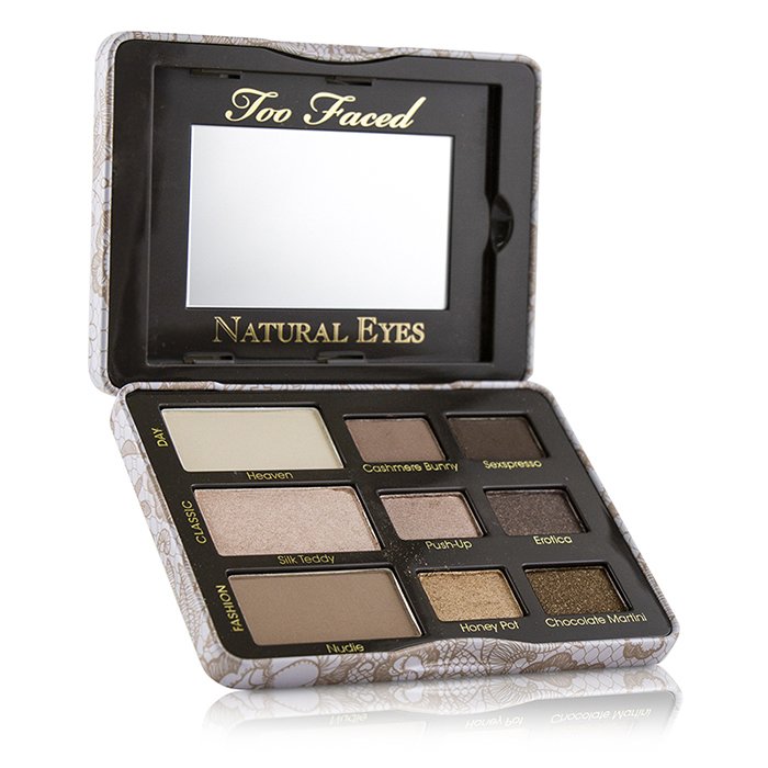 Набор теней для век Too Faced Natural Eyes, 9 нейтральных и глубоких оттенков с увлажняющими маслами