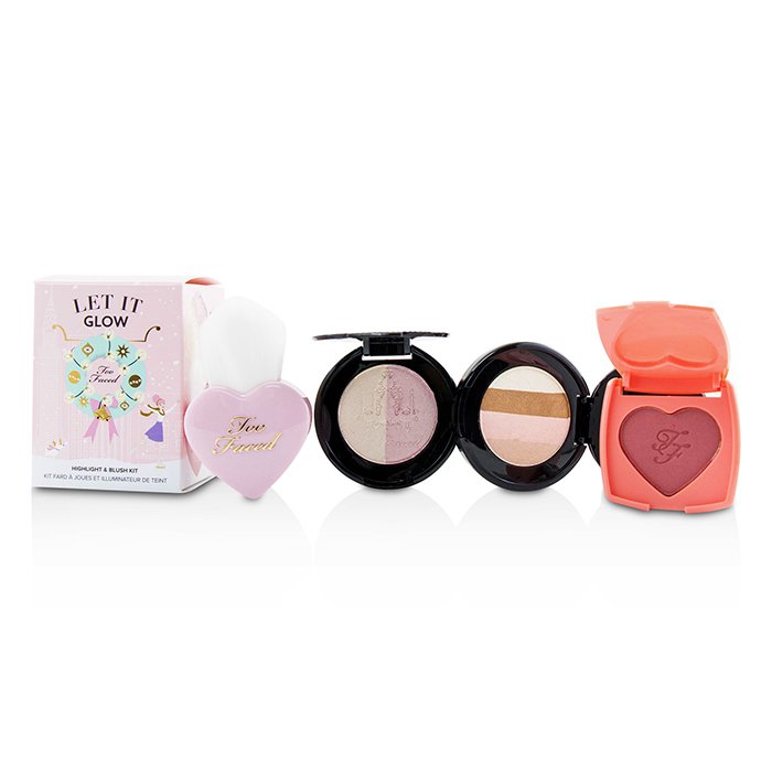 Набор для макияжа Too Faced: пудра для хайлайта, бронзер и румяна для лица, длительное сияние, без объёма
