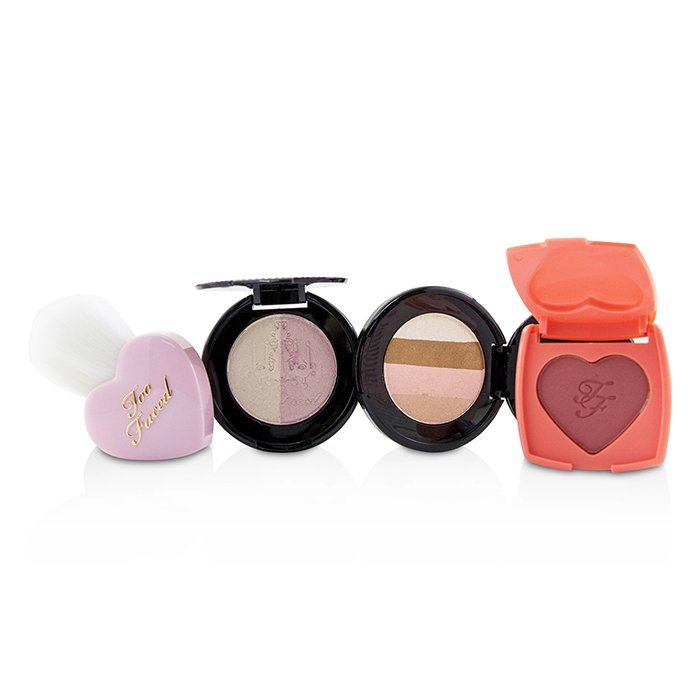 Набор для макияжа Too Faced: пудра для хайлайта, бронзер и румяна для лица, длительное сияние, без объёма