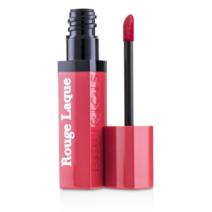 Помада Bourjois Rouge Laque с экстрактом нимфеи, 6 мл, оттенок 08 Bloody Berry, увлажняющий и блестящий финиш