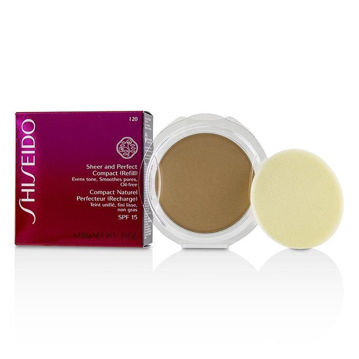Тональная основа Shiseido с SPF15, 10 г — легкое покрытие, маскирующее несовершенства, для нормальной и комбинированной кожи