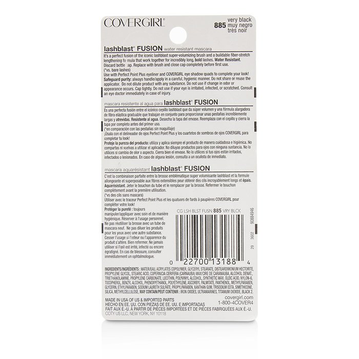 Тушь для ресниц Covergirl Lashblast Fusion, водостойкая, объем 13,1 мл