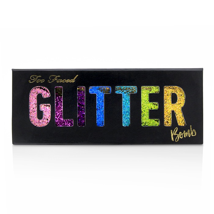 Палетка теней для век Too Faced Glitter Bomb, 12 г, 8 оттенков с блестками для яркого макияжа