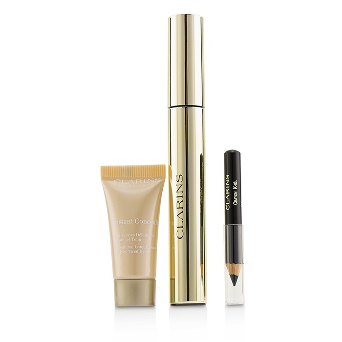 Набор для макияжа глаз Clarins: тушь Supra Volume, карандаш для глаз, консилер (3 шт.)