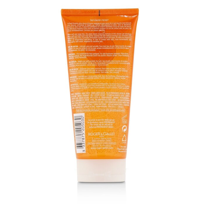 Гель для душа Roger & Gallet с алоэ вера для увлажнения и освежения кожи, 200 мл