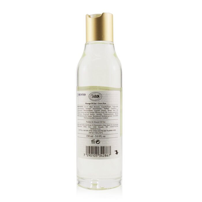 Массажное масло Sabon с маслом виноградных косточек для тела «Радость» (Зеленая роза), 150 мл
