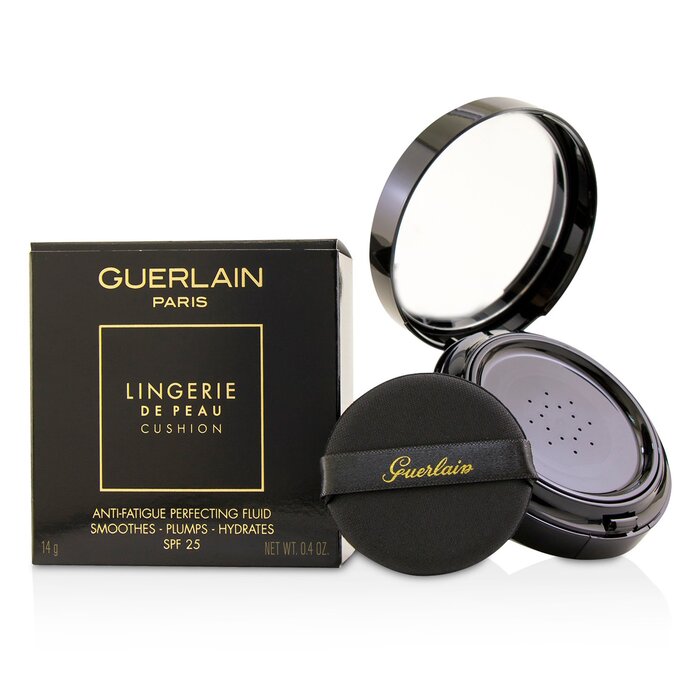 Кушон-пудра Guerlain с SPF 25 для лица 14 г, увлажняющая, для сияющего финиша и улучшения текстуры кожи