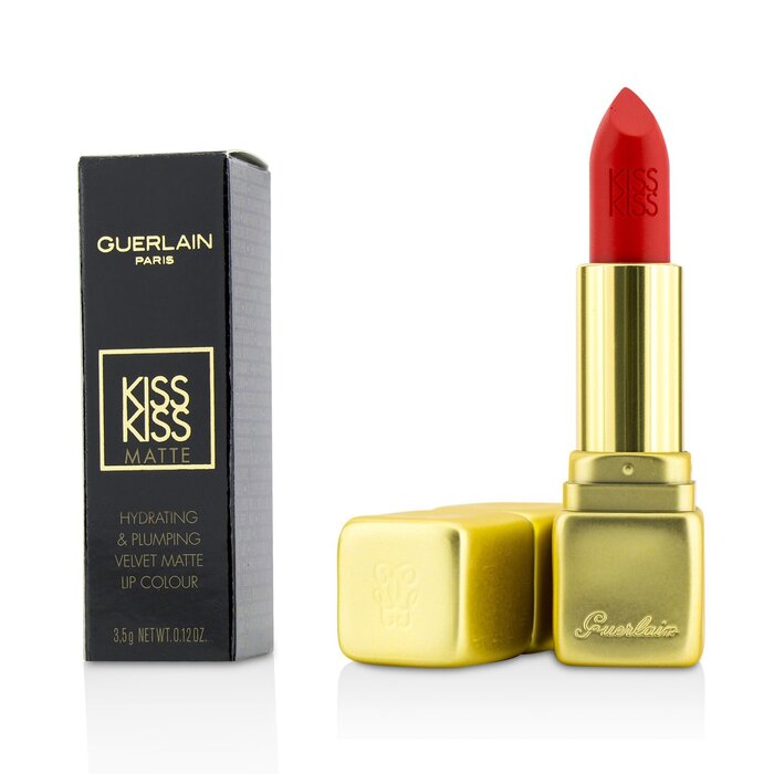 Помада матовая увлажняющая с гиалуроновой кислотой для губ Guerlain KissKiss Matte 3,5 г