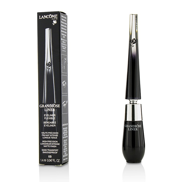 Жидкая подводка для глаз Lancome с гибким аппликатором, матовый чёрный цвет, 1.4 мл