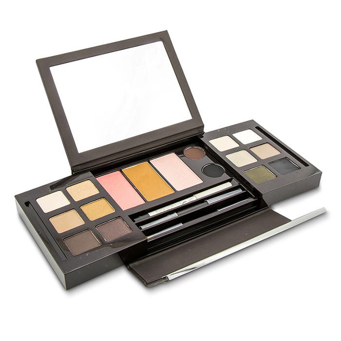 Набор цветовых essentials для макияжа Laura Mercier: хайлайтер, бронзер, тени, румяна и подводки
