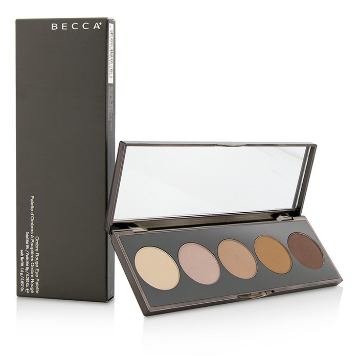 Палетка теней для век Becca Ombre Rouge с маслом зеленого кофе, 5 оттенков по 1.6 г