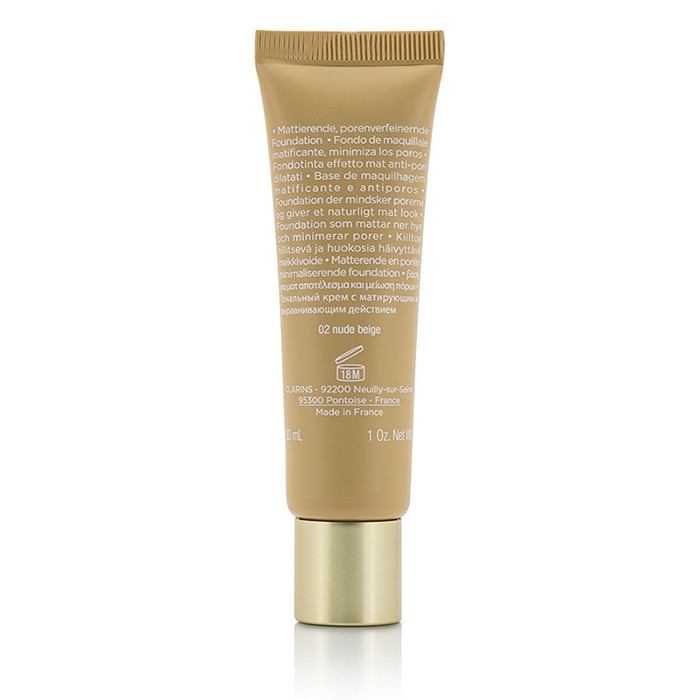 Тональный крем Clarins с матирующим эффектом для нормальной и жирной кожи, 30 мл