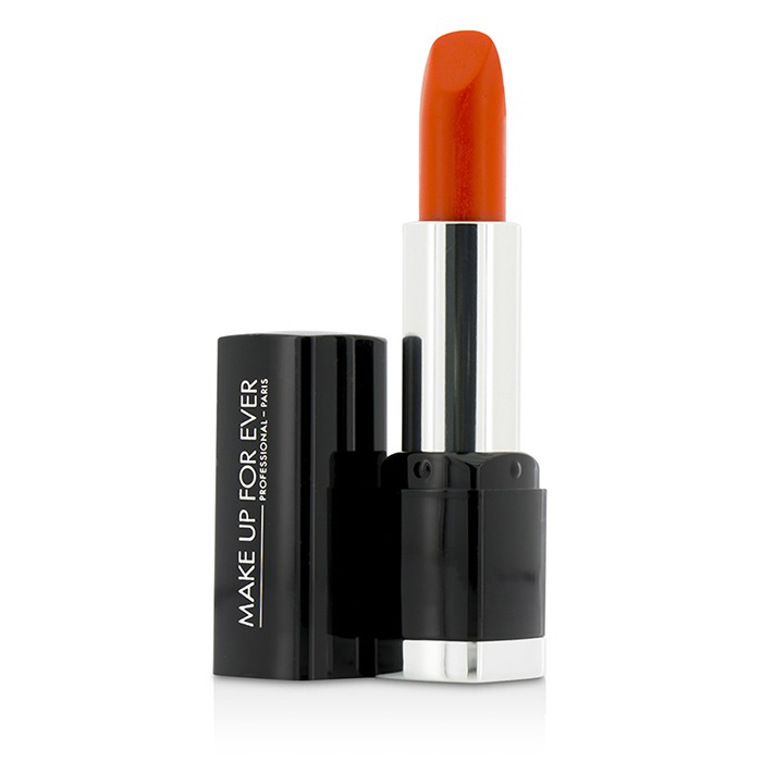 Помада для губ с мягким сиянием Make Up For Ever Rouge Artist Natural 3.5 г, тёплый оранжевый оттенок