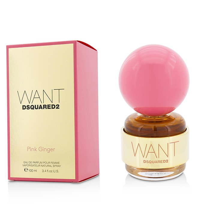 Dsquared2 Want Pink Ginger парфюм 100 мл — восточный цветочный аромат с нотами имбиря и розы для женщин