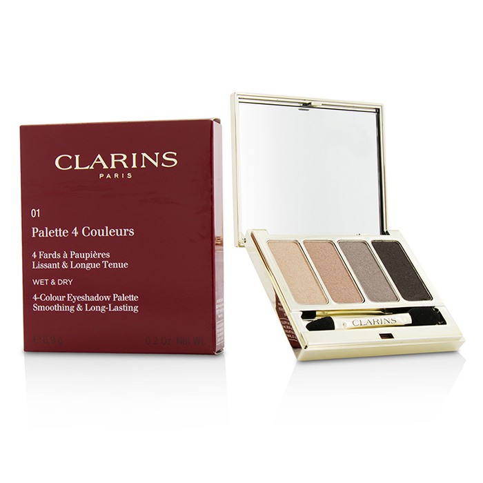 Палетка теней для век Clarins с 4 оттенками, насыщенная минералами, 6.9 г