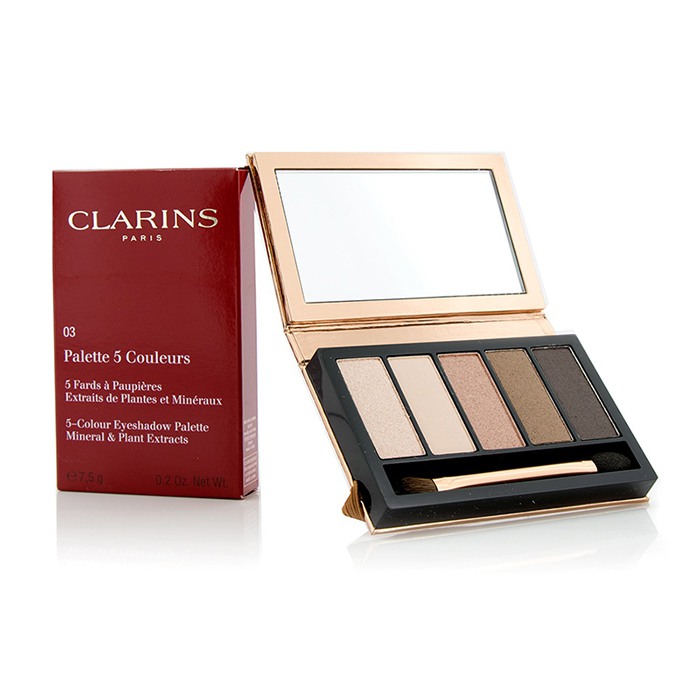 Палетка теней для век Clarins 5 оттенков 7,5 г: для выразительного макияжа, стойкие и легко наносятся.
