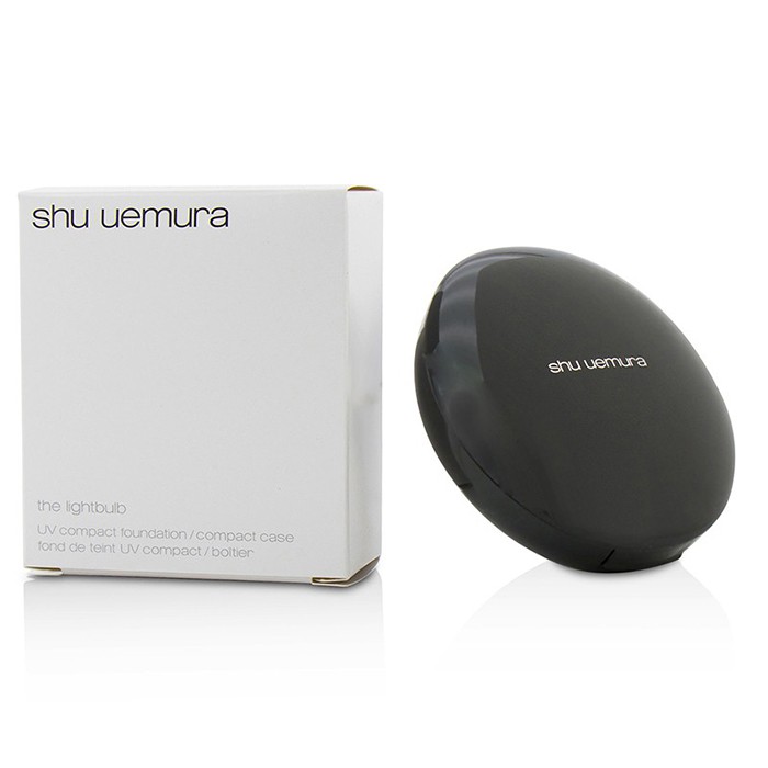 Футляр для компактной основы Shu Uemura Lightbulb UV с зеркалом, стильный и практичный