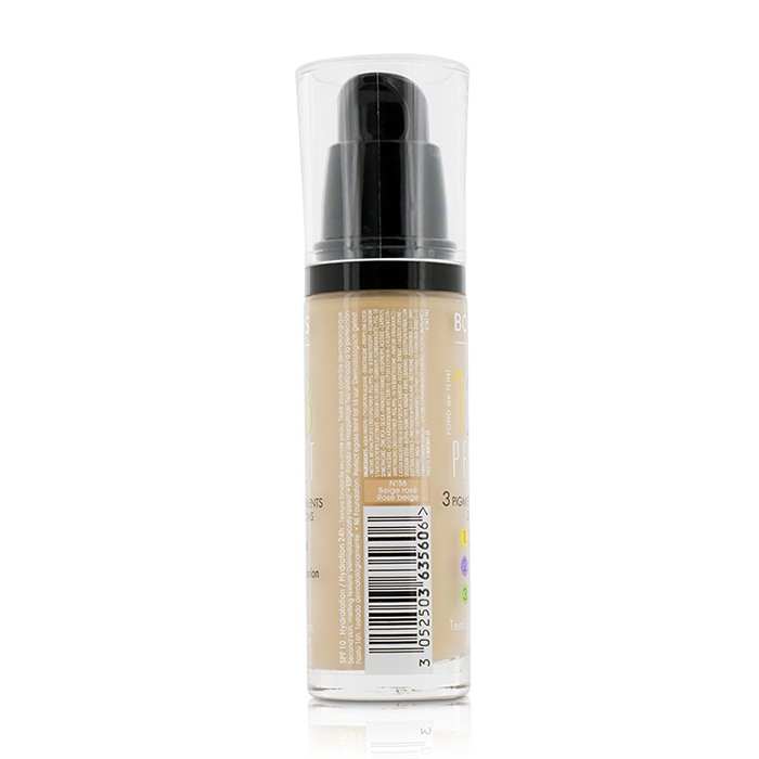 Тональный флюид Bourjois 123 Perfect SPF 10 для лица, 30 мл, с цветокоррекцией и увлажнением