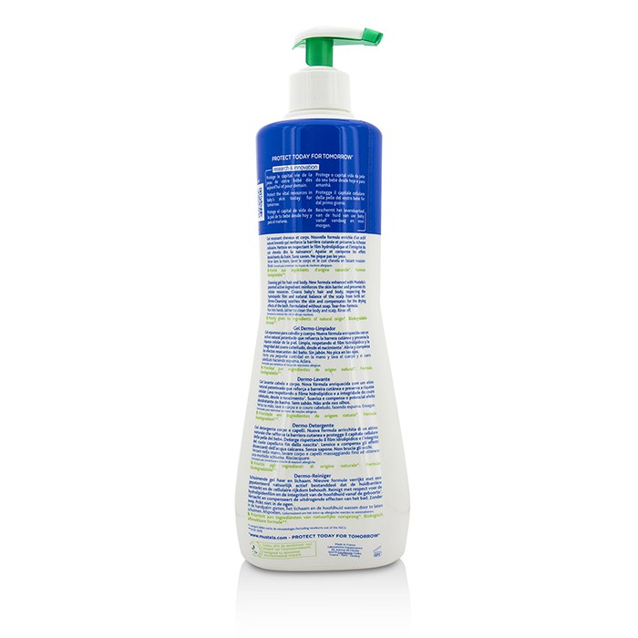 Mustela гель для купания 750 мл с гипоаллергенной формулой для новорожденных, без мыла, для чувствительной кожи