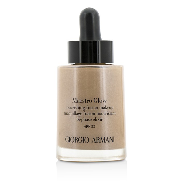 Тональный флюид Giorgio Armani Maestro Glow с питательными маслами и SPF 30 для сияния кожи, 30 мл