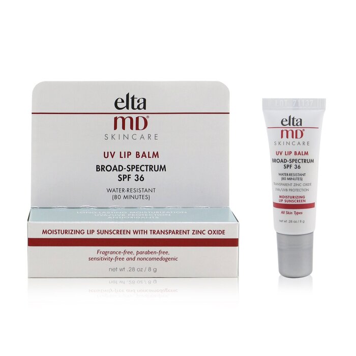 EltaMD увлажняющий губной бальзам с SPF 31 для защиты и ухода, водостойкий, 8 г