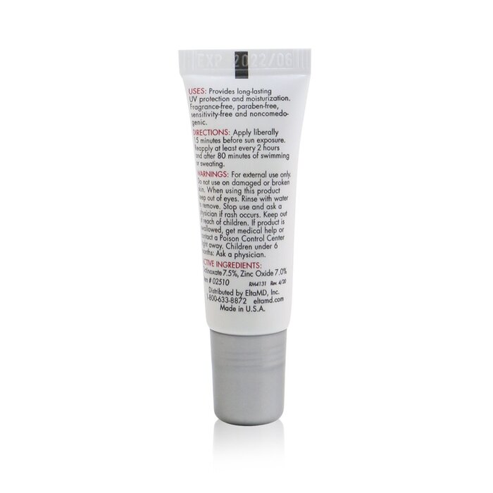 EltaMD увлажняющий губной бальзам с SPF 31 для защиты и ухода, водостойкий, 8 г