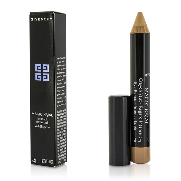 Кремовый карандаш для глаз Givenchy Magic Kajal, с витамином Е, черный, 2.6 г, с точилкой