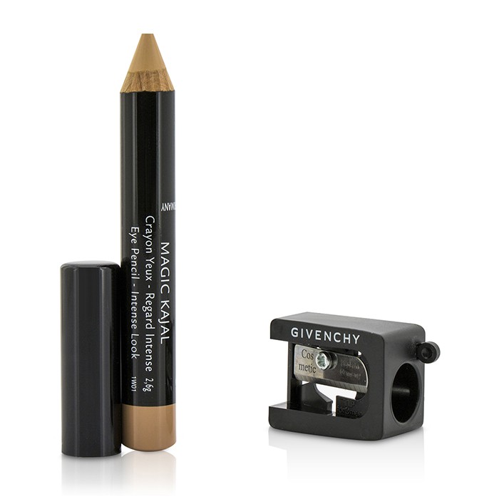 Кремовый карандаш для глаз Givenchy Magic Kajal, с витамином Е, черный, 2.6 г, с точилкой