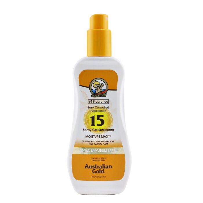 Солнцезащитный спрей-гелий Australian Gold SPF 15, 237 мл с увлажняющими маслами для лица и тела