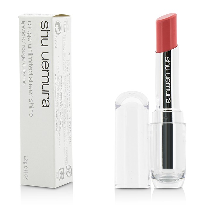 Помада для губ Shu Uemura Rouge Unlimited Sheer Shine, 3,2 г, увлажняющая с блеском