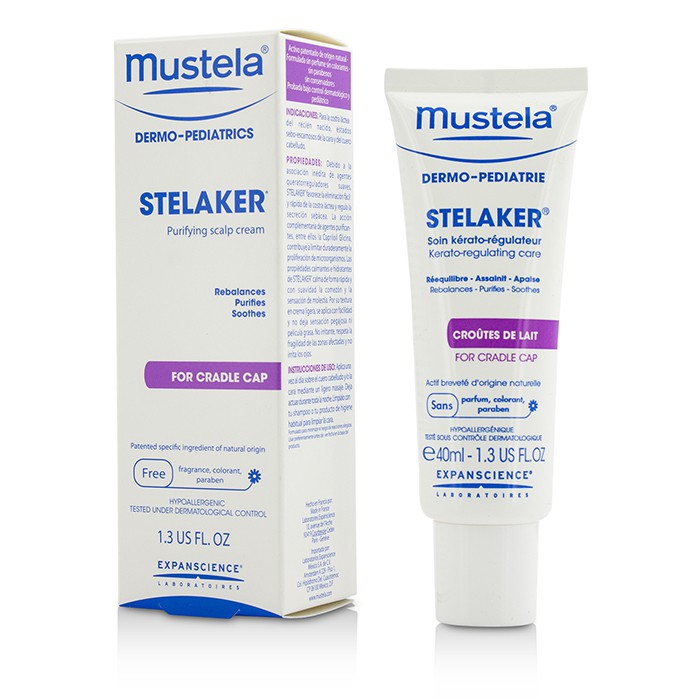 Крем Mustela для устранения корки на голове у новорожденных с алоэ вера и маслом борца, 40 мл