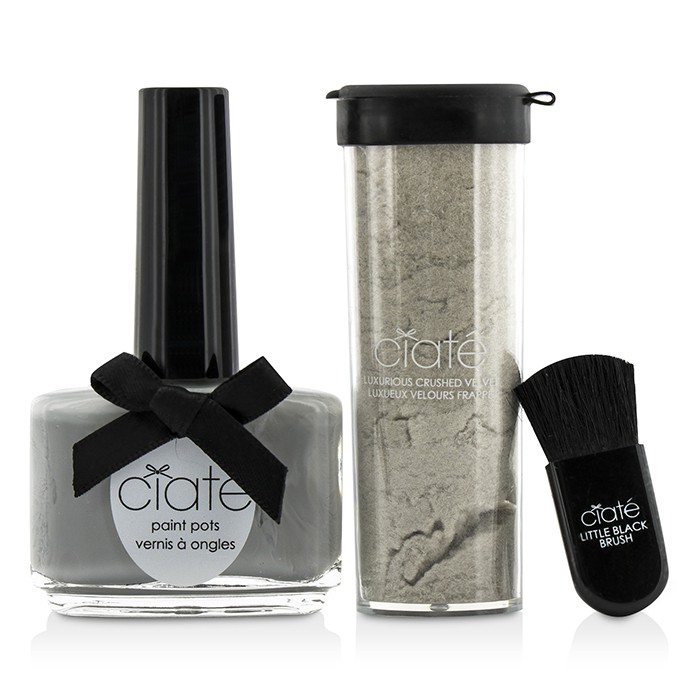 Набор для маникюра Ciate с лаком (13.5 мл) и crushed velvet порошком (8.5 г) в оттенке Mink Cashmere