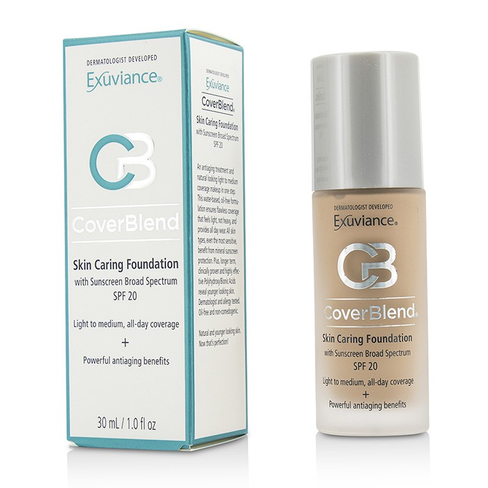 Тональный крем Exuviance CoverBlend с полигидроксикислотой для ухода за кожей, SPF20, 30 мл