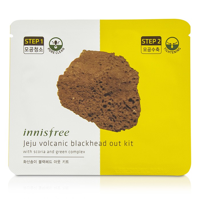 Набор масок для носа Innisfree с вулканическим пеплом для удаления черных точек, 10 шт.