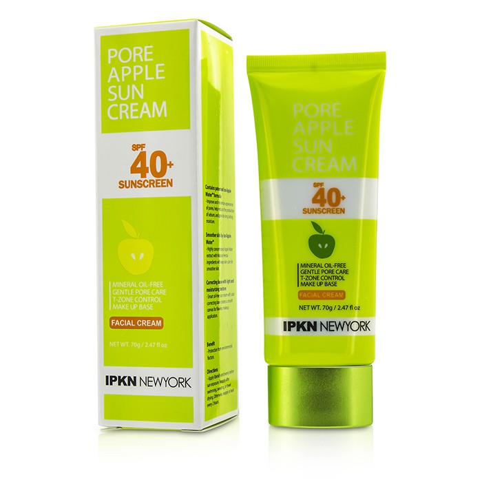 Солнцезащитный крем для лица IPKN New York с экстрактом яблочной воды SPF 40+, 70 г