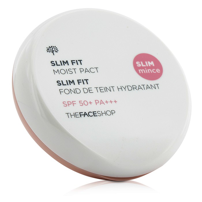 Пудра The Face Shop Slim Fit Moist Pact SPF 50, 11 г — легкое покрытие с защитой от УФ, для всех типов кожи