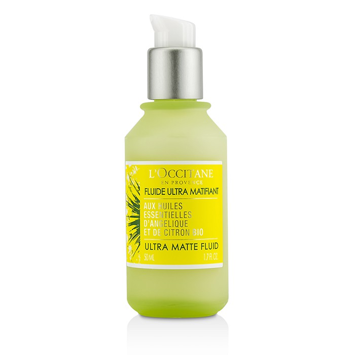 L'Occitane матирующий флюид с ангеликой и лимоном для жирной кожи, 50 мл