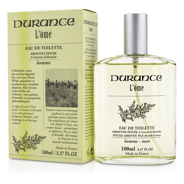 Туалетная вода Durance L'Ome Spiced Absinth для мужчин 100 мл, освежающий пряный аромат с нотами полыни и древесины