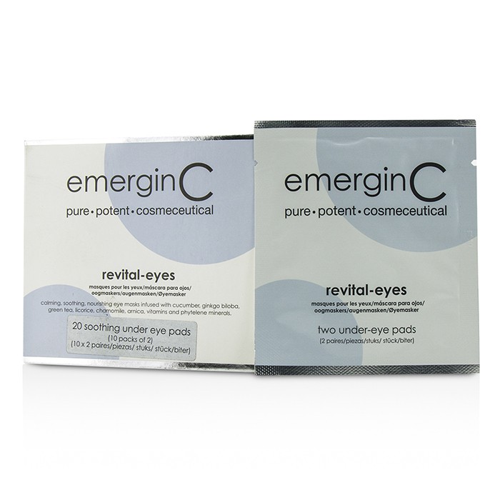 Маска для глаз EmerginC с минералами и экстрактами, 10x2pads
