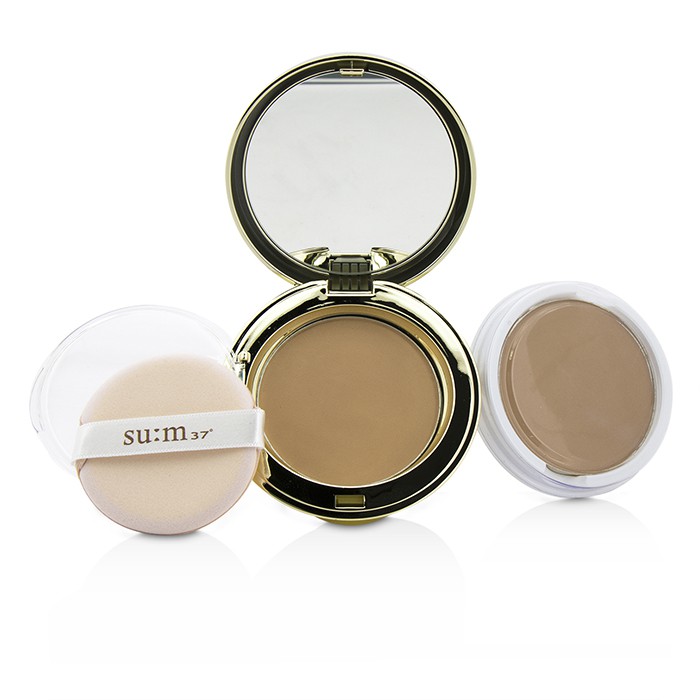 Тональный крем SU:M37 Air Rising Cushion SPF 45, 2x13 г — легкое покрытие с защитой и сиянием для идеального макияжа.