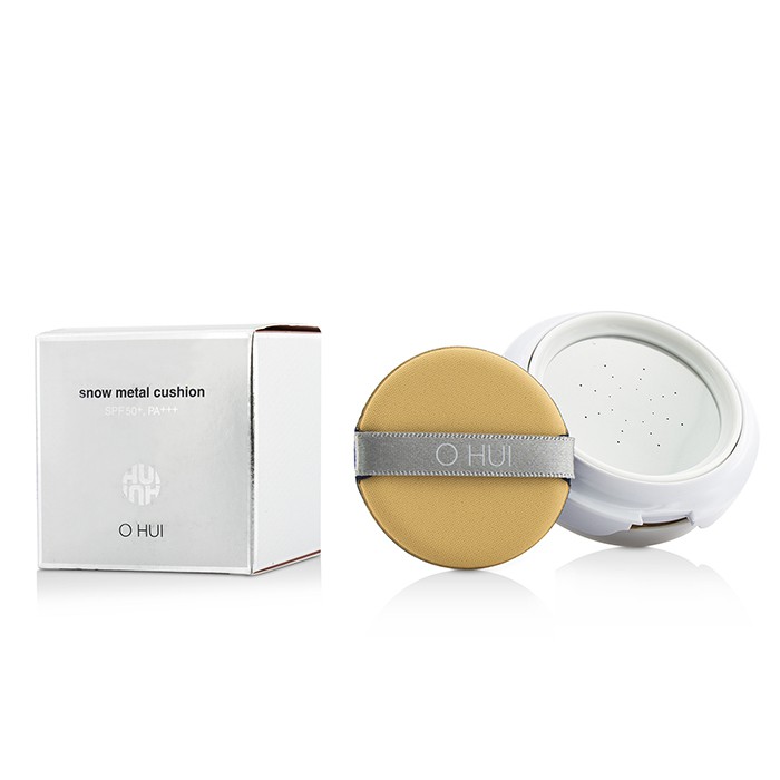 Кушон O Hui Snow Metal SPF50, тональный крем для лица с минералами, 2x15 г, натуральный бежевый №23