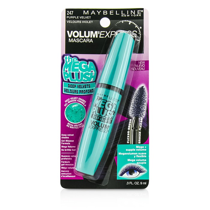 Маскара Maybelline Volum' Express Mega Plush для объема и длины ресниц, 9 мл