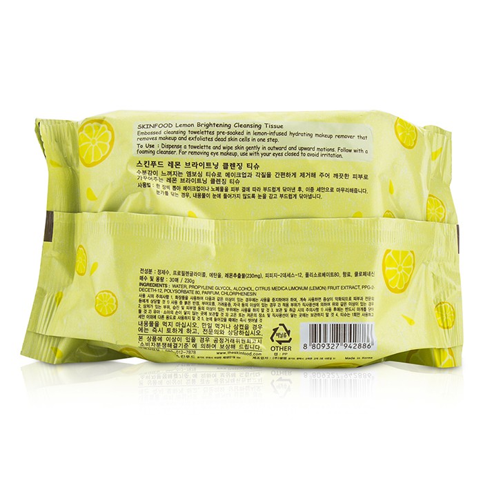 Очищающие салфетки SkinFood с экстрактом лимона для лица, 30 шт. (230 г)