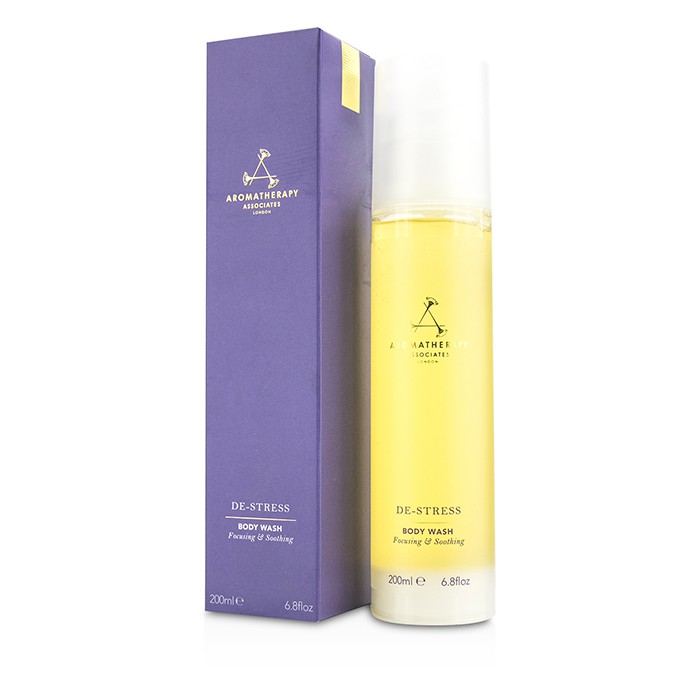 Aromatherapy Associates гель для душа De-Stress с эфирными маслами 200 мл — для расслабления и мягкого очищения кожи