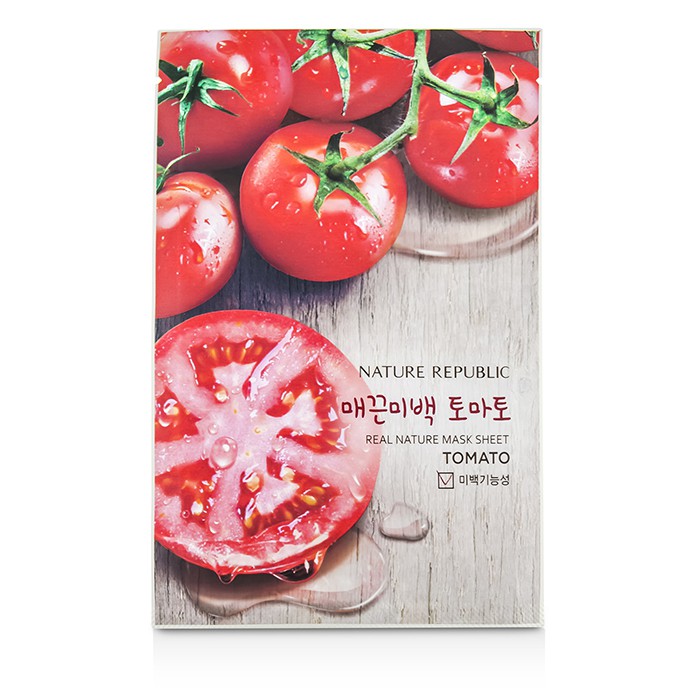 Маска для лица с экстрактом помидора Nature Republic, 10x23 мл, увлажняющая и осветляющая