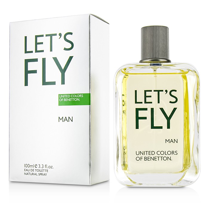 Benetton Let's Fly туалетная вода для мужчин, 100 мл – свежий летний аромат с нотами бергамота, арбуза и кедра