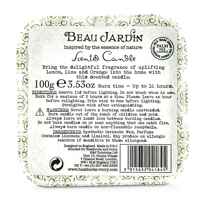 Ароматная свеча Beau Jardin Citrus Grove с цитрусовым ароматом, 100 г
