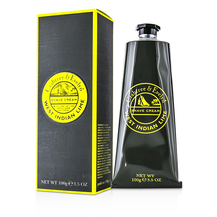 Крем для бритья Crabtree & Evelyn с лаймом, 100 г для всех типов кожи