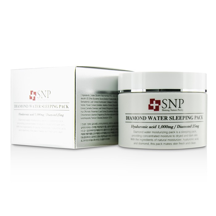 SNP Крем-пакет увлажняющий с гиалуроновой кислотой и экстрактом алмаза для лица, 100 г