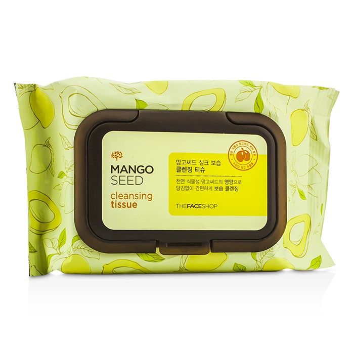 Очищающие салфетки с маслом семян манго для лица, 50 шт.